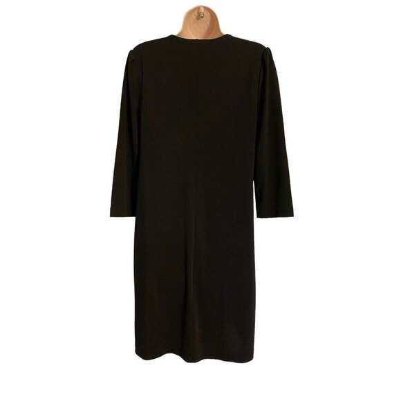 Boston Proper Size Medium Black Heavy Non Wrinkle Dress Stretch Polyester Blend - Picture 6 of 6